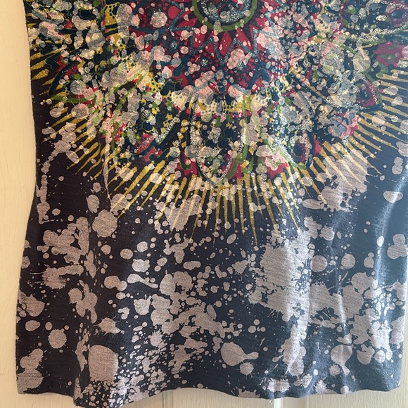 Sugar Tart Tie Dye V Neck Tee Shirt - Picture 3 of 8